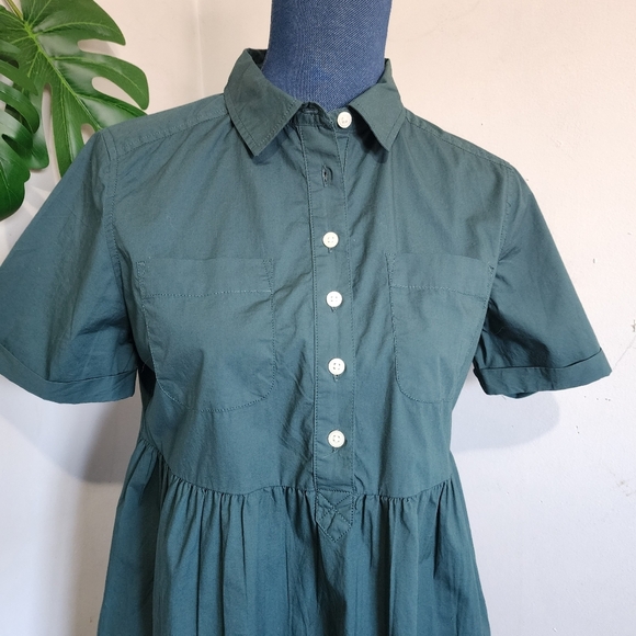 GAP Green Cotton Dress with Pockets - Picture 2 of 7